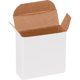 Global Industrial Reverse Tuck Folding Cartons 1-5/8""L x 9/16""W x 1-5/8""H White 2000/Pack
