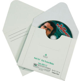 Global Industrial Paperboard CD Mailers 5-1/8""L x 5""W White 100/Pack
