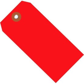 Global Industrial Plastic Shipping Tag #5 4-3/4""L x 2-3/8""W Red 100/Pack
