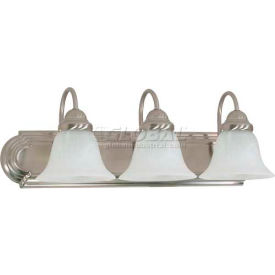 Nuvo 60/321 Ballerina-3 Light Vanity & Wall Alabaster Brushed Nickel 24""W X 7.625""H