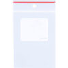 Global Industrial Minigrip White Block Reclosable Bags w/ Hang Hole 4""W x 6""L 4 MilClear1000/Pk