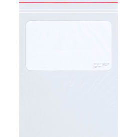 Global Industrial™ Minigrip White Block Reclosable Poly Bags 9""W x 12""L 2 Mil Clear 1000PK
