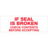 Tape Logic® Carton Sealing Tape If Seal Is Broken... 3"" x 110 Yds. 2.2 Mil Red/White