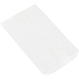 Global Industrial™ Flat Merchandise Bags #6 6-1/4""W x 9-1/4""H White 3000/Pack