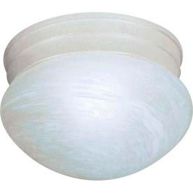 Satco 76-612 1 Light - 8"" - Flush Mount - Small Alabaster Mushroom  Textured White