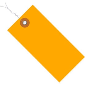 Global Industrial Tyvek® Shipping Tag Pre-Wired 2-3/4""L x 1-3/8""W Orange 100/Pack