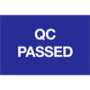 Tape Logic® Paper Labels with ""QC Passed"" Print 3""L x 2""W Blue/White Roll of 500