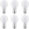 Sunlite® LED A19 Light Bulb E26 Base 11W 1100 Lumens 6500K Daylight Pack of 6