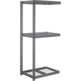 Global Industrial 3 Shelf Extra Heavy Duty Boltless Shelving Add On 36""W x 12""D x 72""H Wire Deck