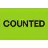 Tape Logic® Paper Labels with ""Counted"" Print 3""L x 2""W Fluorescent Green Roll of 500