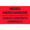 Tape Logic® Labels with ""Mixed Merchandise..."" Print 5""L x 3""W Fluorescent Red Roll of 500