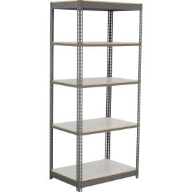 Global Industrial 5 Shelf Standard Duty Boltless Shelving Starter 48""Wx24""Dx84""H Laminate Deck