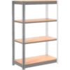 Global Industrial 4 Shelf Heavy Duty Boltless Shelving Add On 48""Wx18""Dx60""H Wood Deck USA