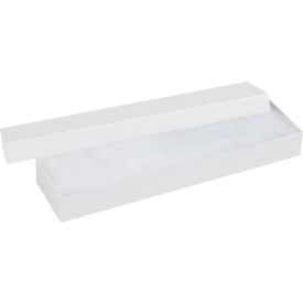 Global Industrial Jewelry Boxes 8""L x 2""W x 7/8""H White 100/Pack