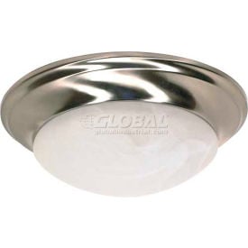 Nuvo 60/283 1 Light-Ceiling-Flush Mount W/Alabaster Glass Brushed Nickel 11.5""W X 4.5""H