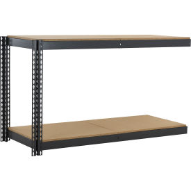 Global Industrial 2 Shelf Extra Heavy Duty Boltless Shelving Add On 72""W x 30""D x 36""H Wood Deck