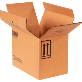 Global Industrial F-Style Haz Mat Boxes For Four 1 Gal Container 13-3/4""Lx9""Wx10-3/8""H Kraft