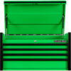 Extreme Tools DX Top Chest 4 Drawers 41""W x 25""D x 22-1/4""H Green with Black Drawer Pulls
