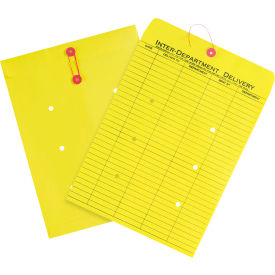 Global Industrial™ Inter-Department Envelopes 10""W x 13""L Yellow 100/Pack