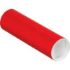 Global Industrial™ Mailing Tubes with Caps 2""Dia. x 6""L 0.060"" Thick Red 50/Pack