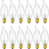 Sunlite® Incandescent Chandelier Bulb with E12 Candelabra Base 15W 120V White Pack of 12