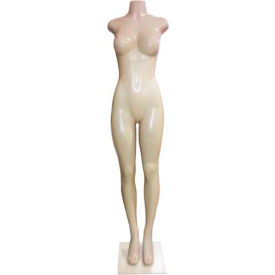 Female Mannequin - Full Figure Half Body Legs Straight - Flesh Tone
