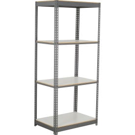 Global Industrial 4 Shelf Standard Duty Boltless Shelving Starter 36""Wx18""Dx72""H Laminate Deck