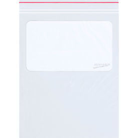 Global Industrial™ Minigrip White Block Reclosable Poly Bags 4""W x 6""L 2 Mil Clear 1000PK