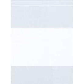Global Industrial™ White Block Reclosable Poly Bags 18""W x 24""L 2 Mil Clear 500/Pack