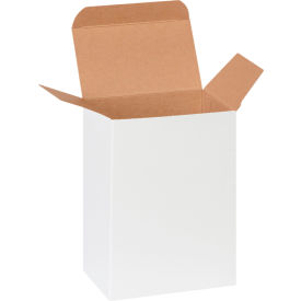 Global Industrial Reverse Tuck Folding Cartons 4""L x 2-1/2""W x 6""H White 250/Pack