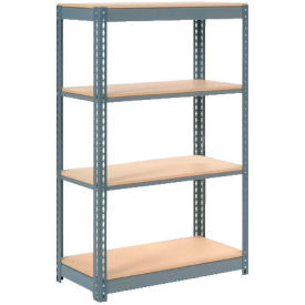Global Industrial 4 Shelf Heavy Duty Boltless Shelving Starter 36""Wx18""Dx60""H Wood Deck USA