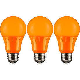 Sunlite® LED A19 Colored Light Bulb E26 Base 3W 65 Lumens Orange Pack of 3