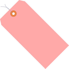 Global Industrial Shipping Tag Pre-Wired #3 3-3/4""L x 1-7/8""W Pink 1000/Pack