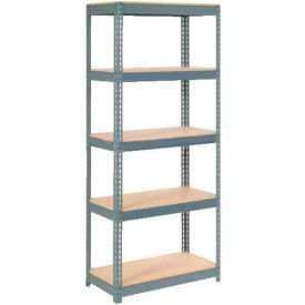 Global Industrial 5 Shelf Heavy Duty Boltless Shelving Starter 36""Wx12""Dx72""H Wood Deck USA