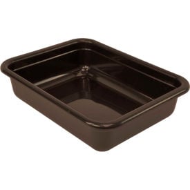 Quantum® Bussing Tub Flat Bottom Bus Box 22""L x 17""W x 5""H Brown Polypropylene