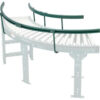 Global Industrial 90° High Raised Curved Guide for Roller Conveyors 24"" OAW
