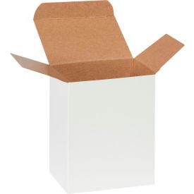Global Industrial Reverse Tuck Folding Cartons 4""L x 3""W x 5""H White 250/Pack