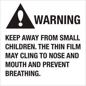 Tape Logic® Regulated Labels ''Warning Keep Away From Small Children'' 2""L x 2""W Roll of 500