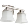 Sunlite® Modern Square Bell Shaped Vanity Light Fixture 100W 14""L Brushed Nickel