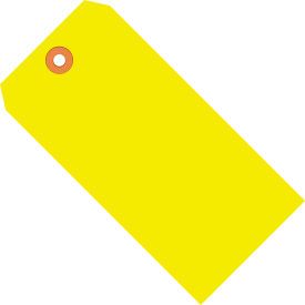 Global Industrial Shipping Tag #1 2-3/4""L x 1-3/8""W  Fluorescent Yellow 1000/Pack