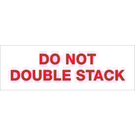 Tape Logic® Carton Sealing Tape Do Not Double Stack... 2"" x 110 Yds. Red/White
