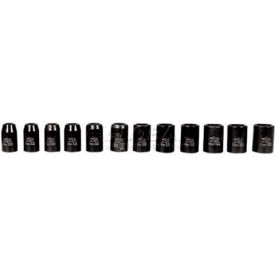 Metric Impact Socket Set 1/2"" Drive 6 Point Short 12 Piece