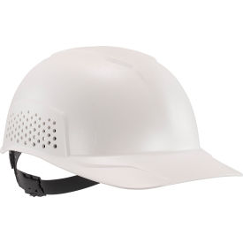 Ergodyne® Skullerz® 8951 Vented Hard Shell Bump Cap Short Brim One Size Fits Most White