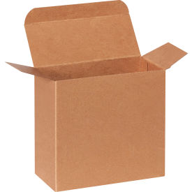 Global Industrial Reverse Tuck Folding Cartons 5-1/4""L x 2-1/4""W x 5-1/4""H Kraft 250/Pack