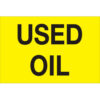 Tape Logic® Paper Labels with ""Used Oil"" Print 3""L x 2""W Fluorescent Yellow Roll of 500