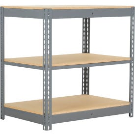 Global Industrial 3 Shelf Standard Duty Boltless Shelving Starter 48""W x 24""D x 36""H Wood Deck