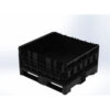 Buckhorn® Plastic Non-Collapsible Bulk Container 32""L x 30""W x 17""H 1800 lb. Capacity Black