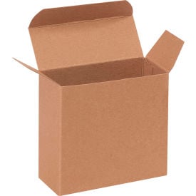 Global Industrial Reverse Tuck Folding Cartons 4""L x 1-5/8""W x 4""H Kraft 500/Pack