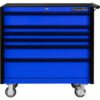 Extreme Tools DX Roller Cabinet 6 Drawers 41""W x 25""D x 41-13/16""H Blue with Black Drawer Pulls