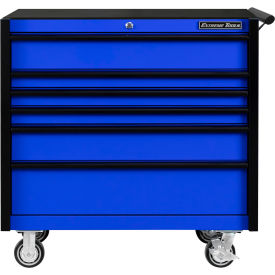Extreme Tools DX Roller Cabinet 6 Drawers 41""W x 25""D x 41-13/16""H Blue with Black Drawer Pulls